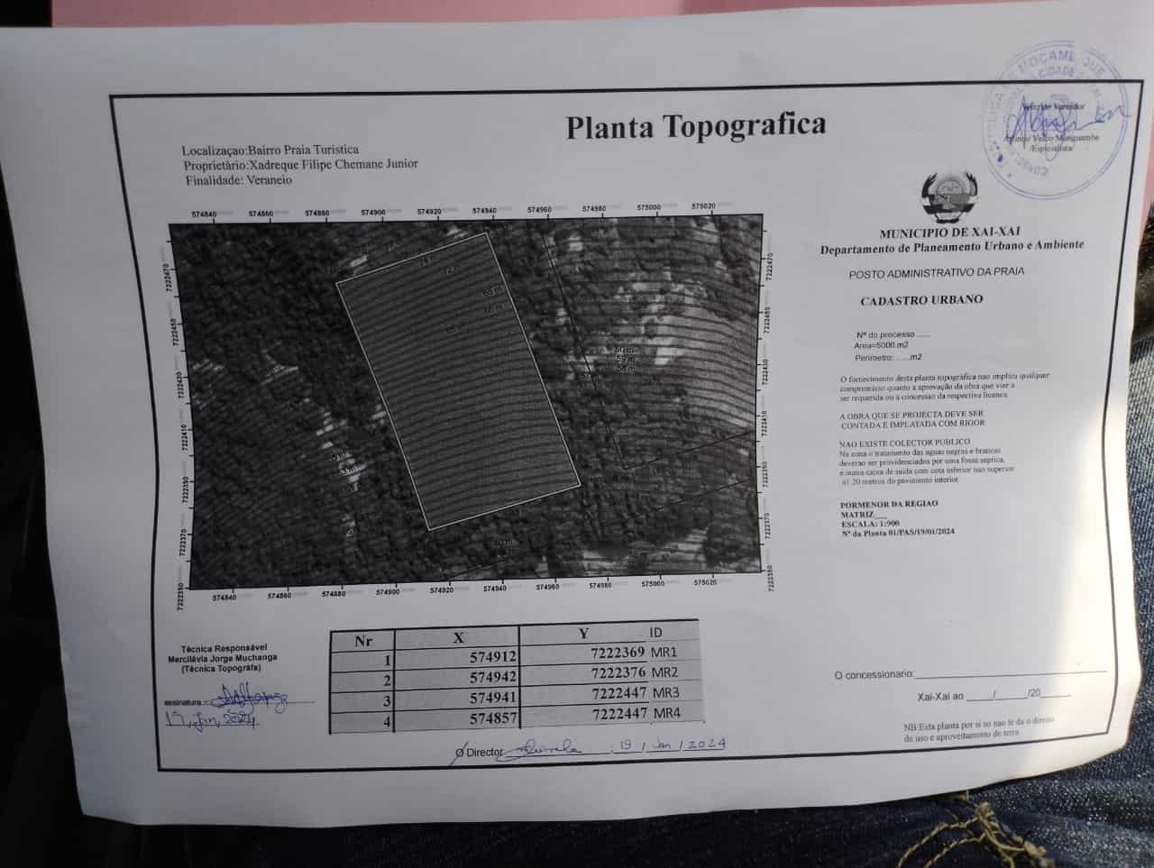Planta Topografica for Land Plot in Venezuela Topographic map of land plot in Venezuela for sale.