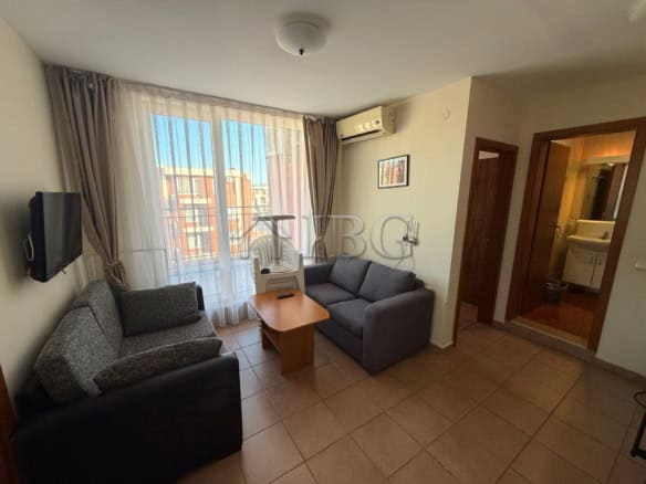 Cozy 2+1 apartment for sale at Holiday Fort Club, Sunny Beach.