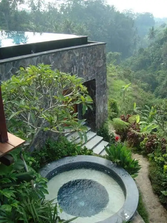 Luxury Bali villa with infinity pool overlooking lush jungle in Ubud. Perfect for a peaceful retreat.