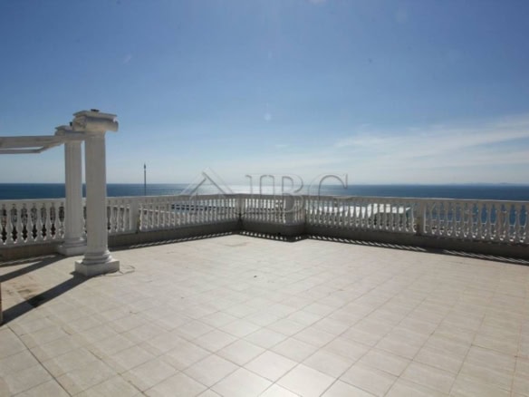 Large terrace overlooking the sea with stunning sunrise views in Sveti Vlas. Perfect for relaxing an.