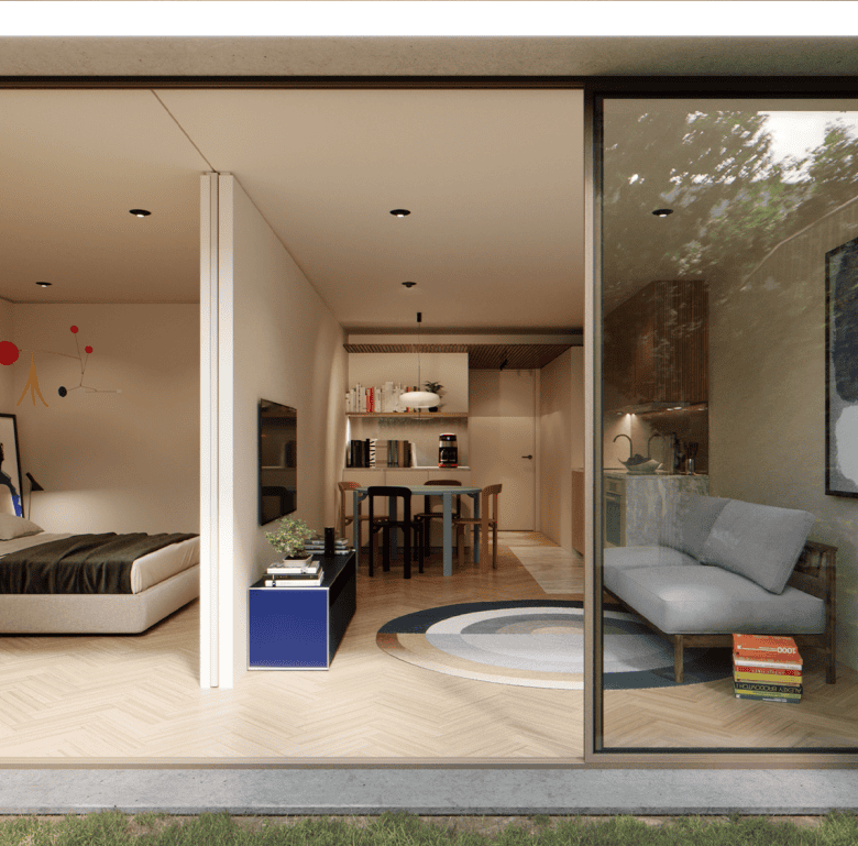 Bright Porto apartment with large glass windows and stylish interior design. Perfect for comfortable.