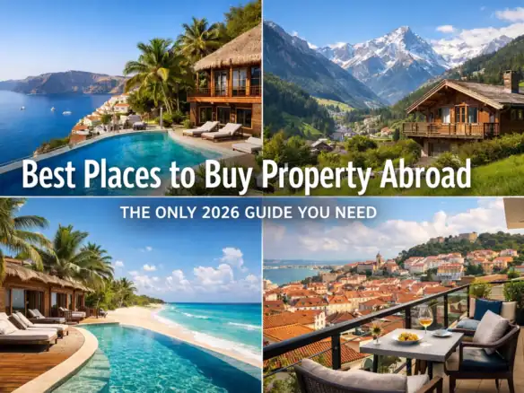 Luxury properties for sale abroad with stunning ocean, mountain, and city views.