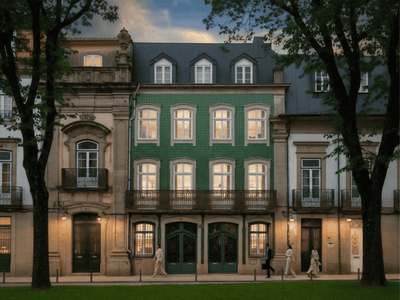 Elegant historic building in Braga, Portugal, with classic architecture and charming facades.