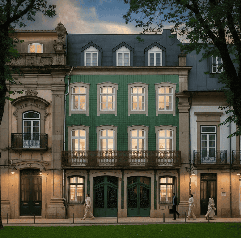 Elegant historic building in Braga, Portugal, with classic architecture and charming facades.
