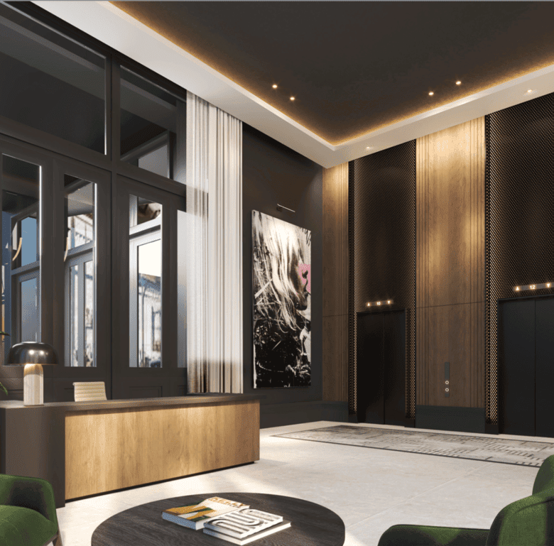 Elegant hotel lobby with modern decor and stylish seating in Fort Lauderdale, USA.