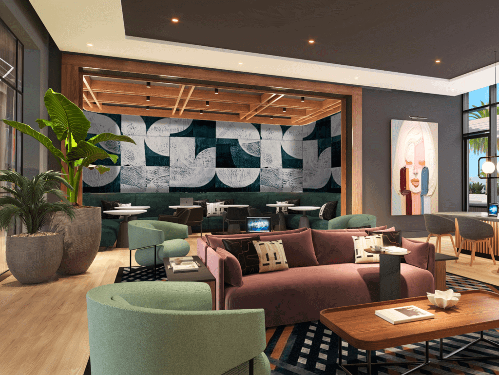 Stylish Fort Lauderdale living room with contemporary furniture and vibrant decor.