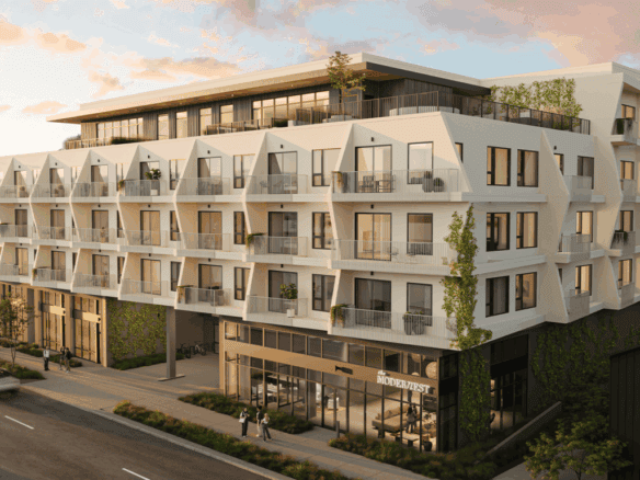 Modernest Nashville apartment complex with contemporary design and spacious balconies.