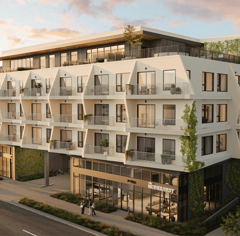Modernest Nashville apartment complex with contemporary design and spacious balconies.