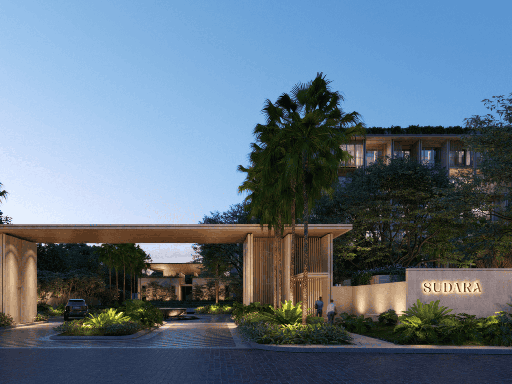Luxury residential entrance at Sudara, Phuket, Thailand.