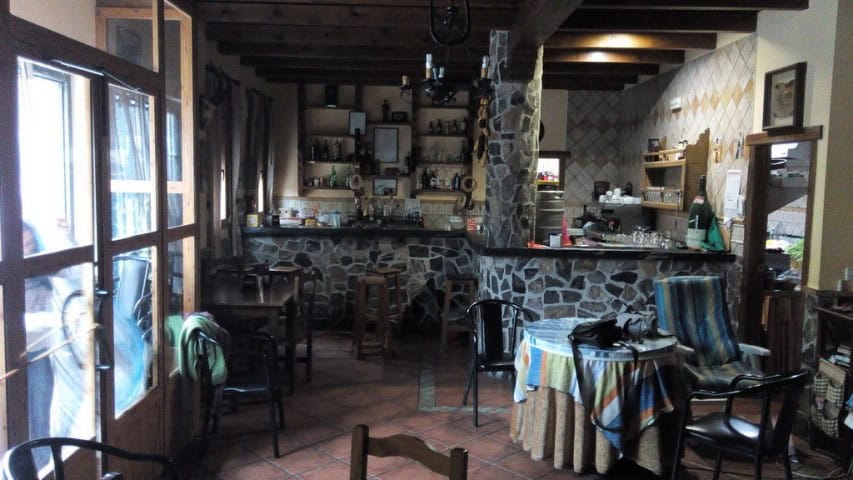 Spacious commercial property in Gor, Granada, featuring a rustic interior with stone accents and ver.