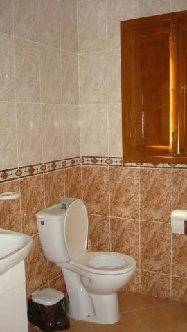 Interior bathroom of rural property in Olula del Rio, Almeria.