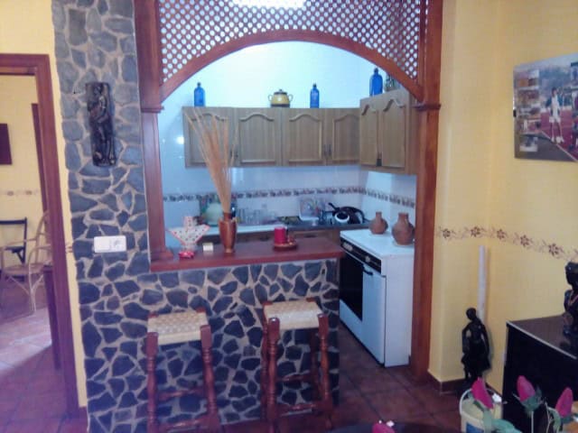 Charming village property in Rosales, Jaen featuring a rustic kitchen and authentic Andalusian style.