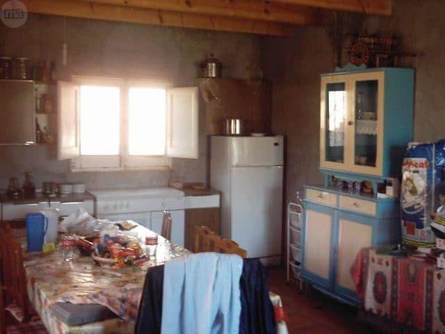 Farm property with rustic kitchen in Tijola, Almeria, Spain.