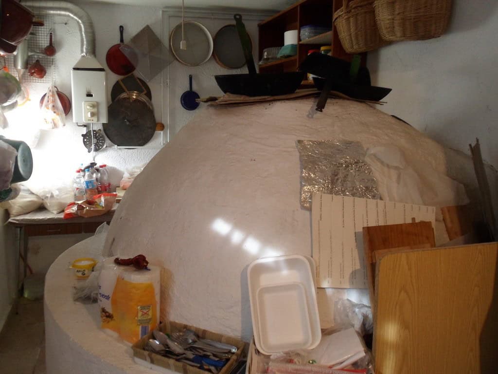 Authentic farm property in Baza, Granada featuring a traditional clay oven for baking and cooking.