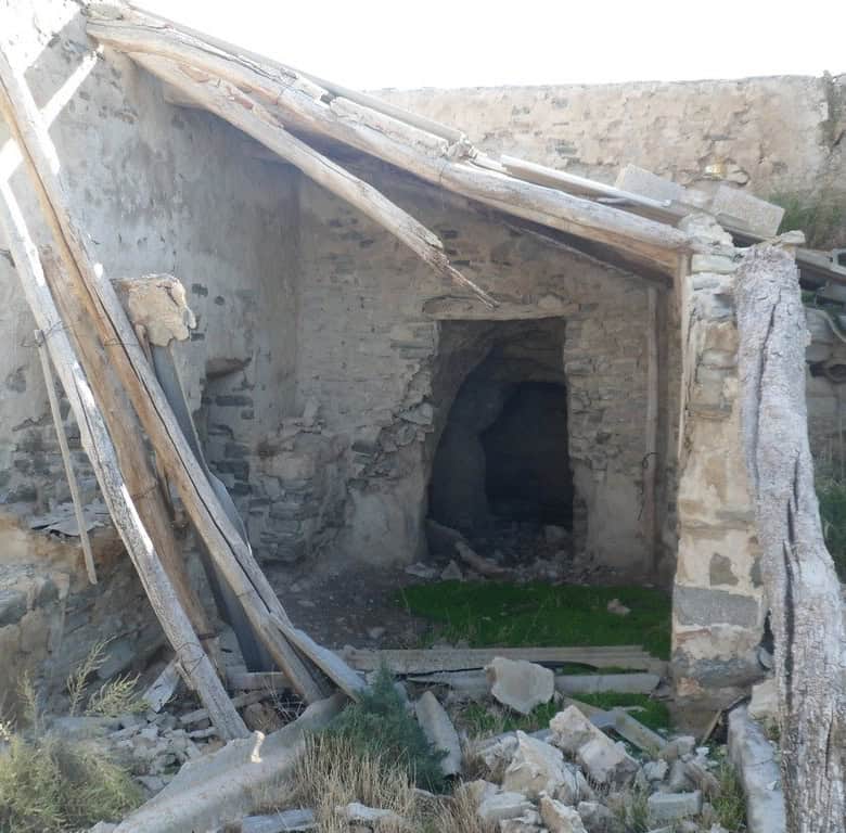 Old stone rural property in Venta del Peral, Granada, Spain.