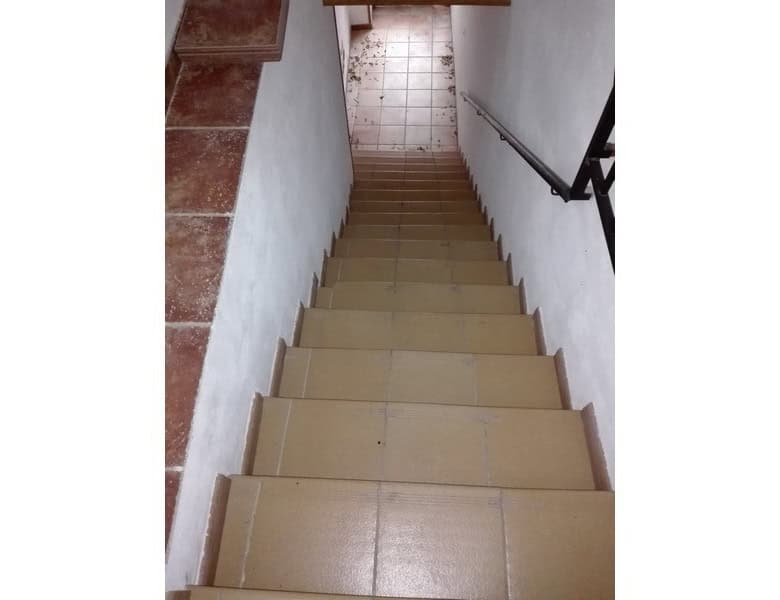 Staircase leading down in a commercial property located in Seron, Almeria, Spain.