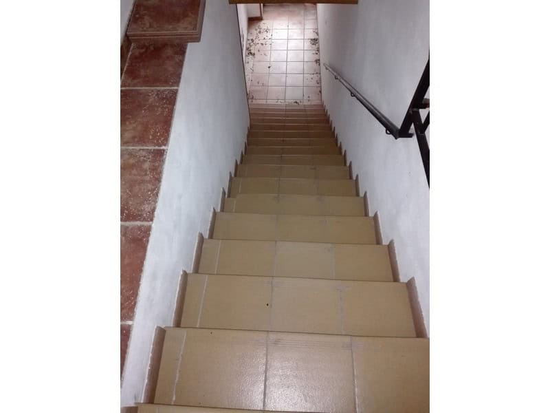 Staircase leading down in a commercial property located in Seron, Almeria, Spain.