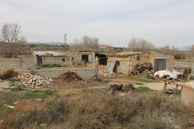 Old rural property ruins in Caniles, Granada, Spain.