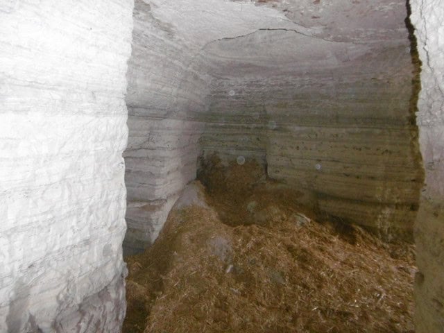 Cave house interior in Benamaurel, Granada, showcasing natural rock formations and unique living spa.