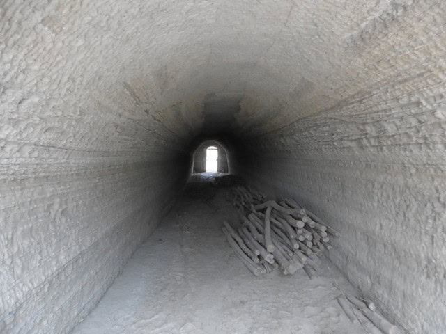 Cave house interior tunnel in Benamaurel, Granada, Spain.