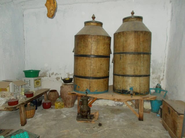 Traditional rural storage tanks in a rustic property in Bayarque, Almeria.