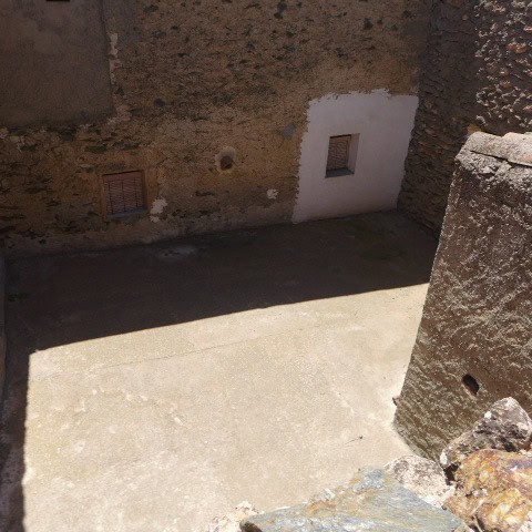 Chirivel village property with rustic walls and small windows in Almeria, Spain. Ideal for renovatio.
