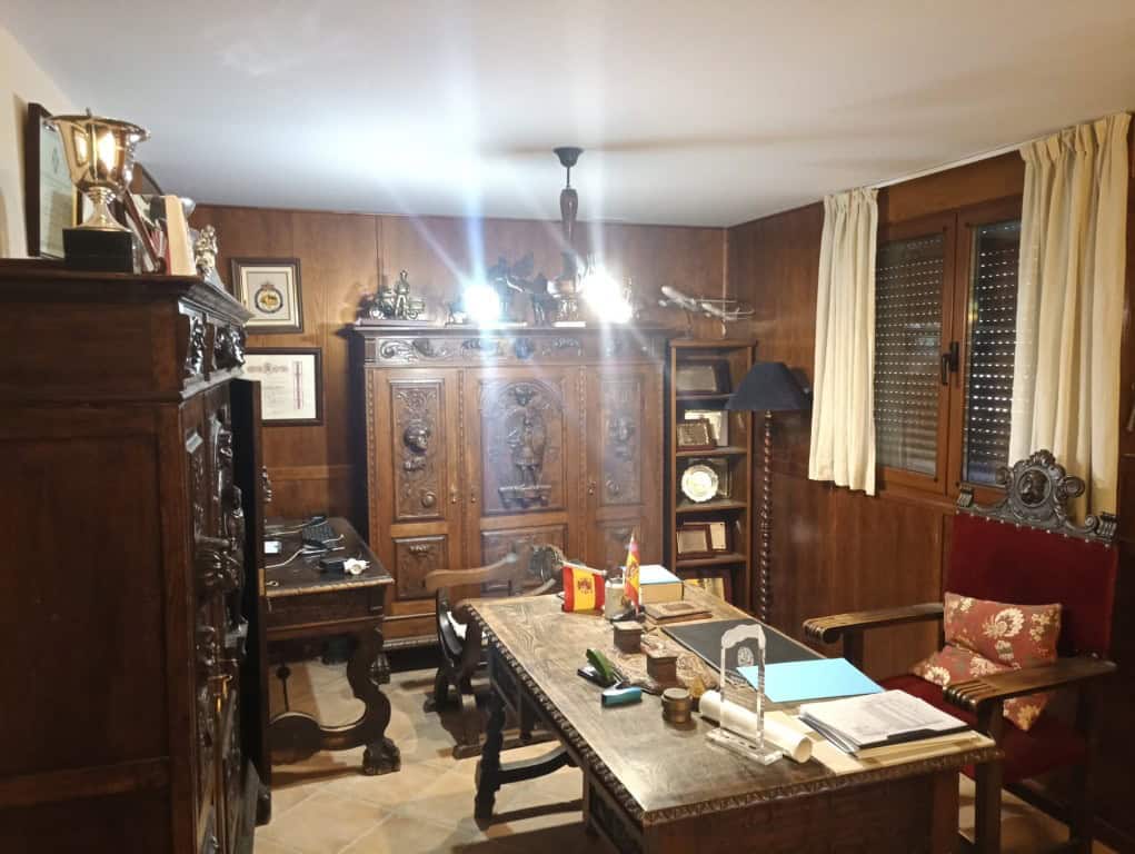 Interior view of a traditional office space in Oria, Almeria.