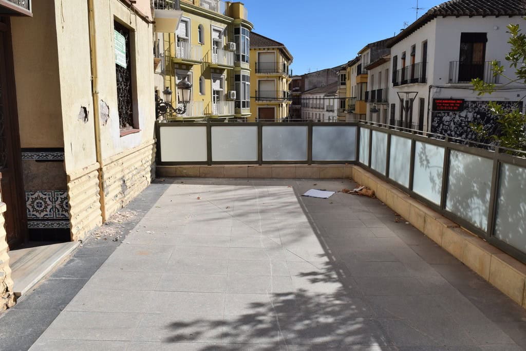 Commercial property terrace in Baza, Granada with city views.