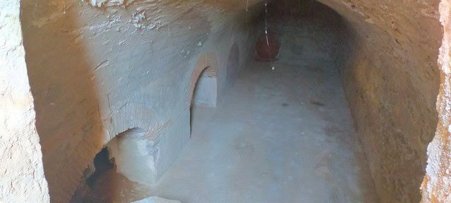 Traditional cave house interior in Benamaurel, Granada, Spain.