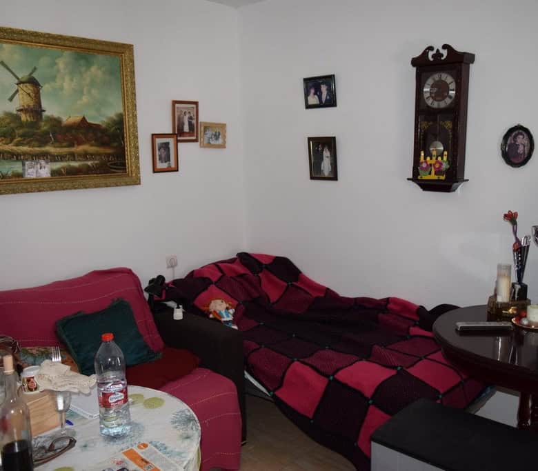 Charming cave house interior in Cuevas del Campo, Granada, featuring cozy living space with traditio.