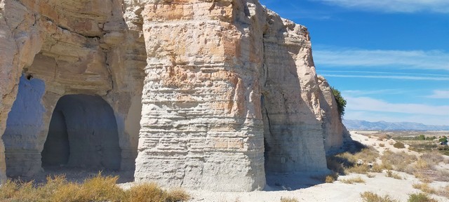 Unique cave house in Benamaurel, Granada with natural rock formations and scenic landscape.