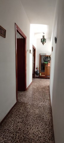 Charming hallway of a villa in Armuna, Almeria, showcasing traditional decor and bright natural ligh.