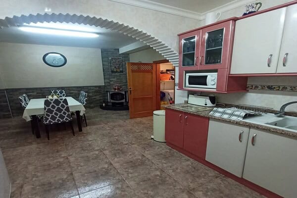 Village property kitchen with modern appliances in Hinojares, Jaen.