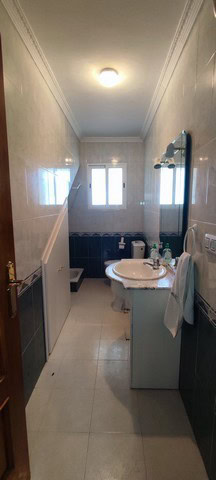 Interior view of a bathroom in a rural property in Oria, Almeria. Bright, clean, and well-maintained.