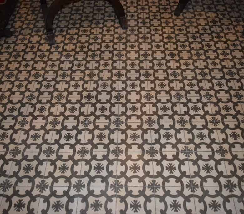 Elegant tiled floor in a town house in Baza, Granada.