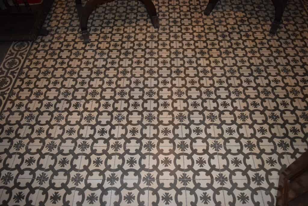 Elegant tiled floor in a town house in Baza, Granada.