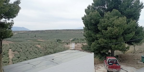 Cave house located in Fontanar, Jaen, surrounded by lush greenery and scenic countryside.