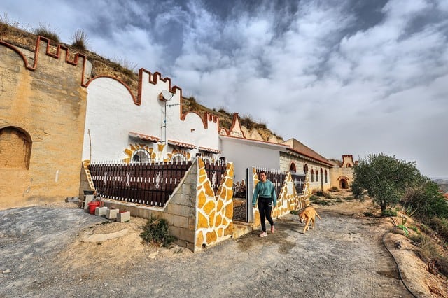 Cave house in Villanueva de las To, Granada with unique architecture and scenic surroundings.