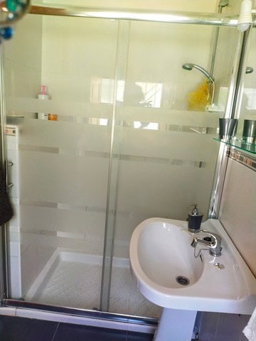 Bathroom with shower in rural property, Seron, Almeria.