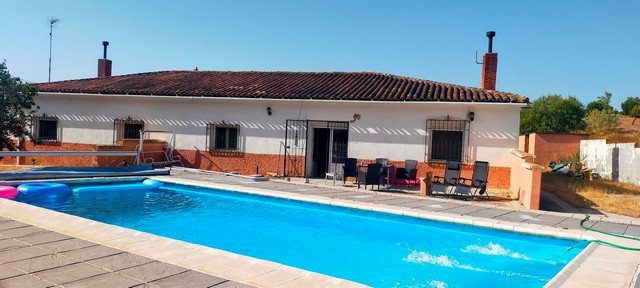 Beautiful villa in Hijate, Almeria featuring a private swimming pool and outdoor lounge area. Perfec.