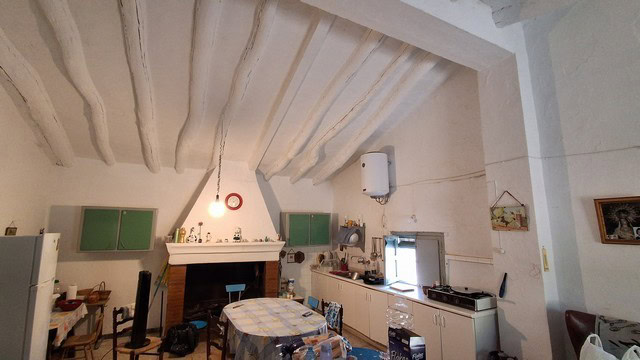 Beautiful rural home with traditional architecture in Tijola, Almeria, featuring white walls and rus.