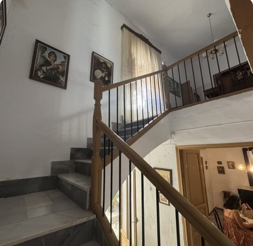 Interior staircase of a traditional town house in Purchena, Almeria.