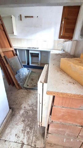 Interior view of a rustic kitchen in Albox, Almeria.