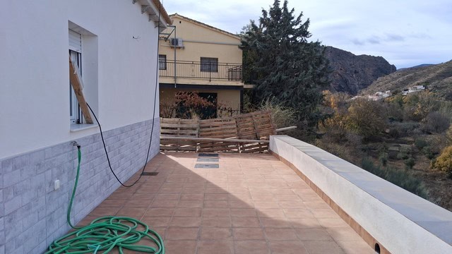 Charming rural property terrace with mountain views in Seron, Almeria. Perfect for countryside livin.