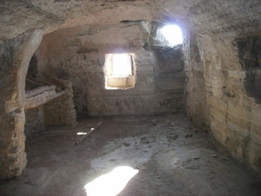 Historic cave ruin with natural light in Benamaurel, Granada.