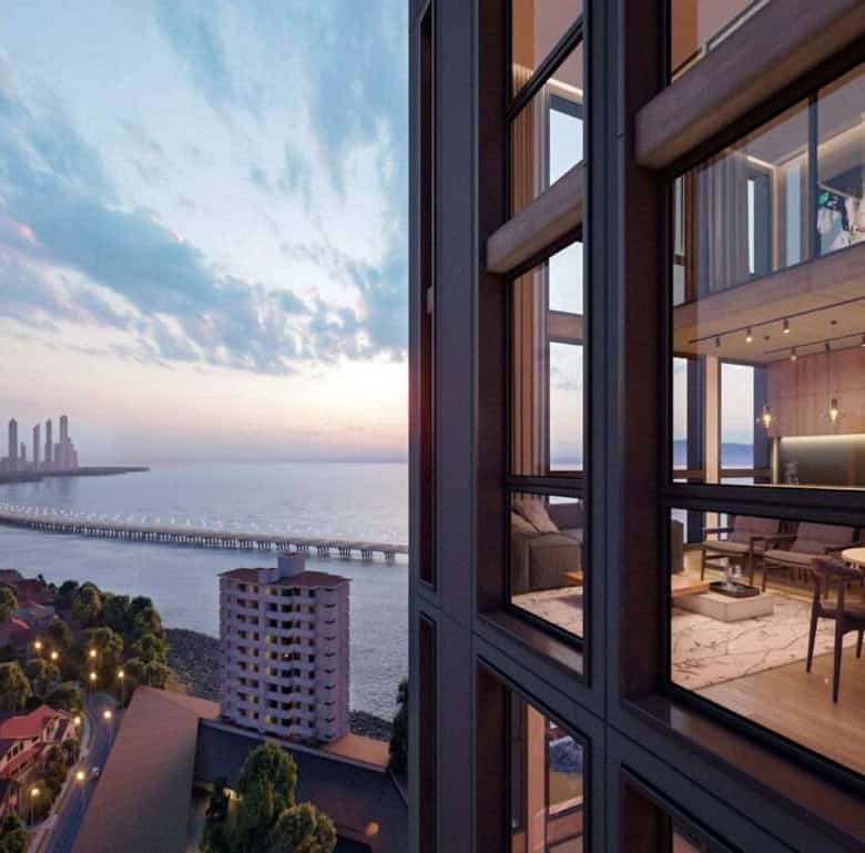 Luxury apartment with panoramic city and sea views in Coco del Mar, Panama City.