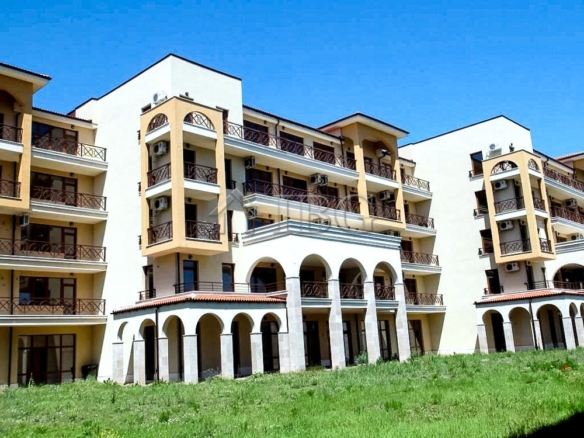 Balchik apartment for sale with spacious balconies, modern design, and scenic green surroundings at.