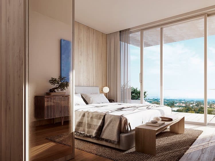 Sea view bedroom in Vale do Milho, Carvoeiro, Portugal.