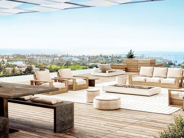 Luxury terrace with sea view in Carvoeiro, Portugal.