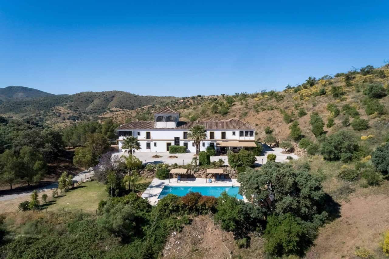 Elegant hillside villa with private pool and panoramic landscape views.